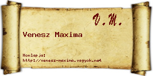 Venesz Maxima névjegykártya